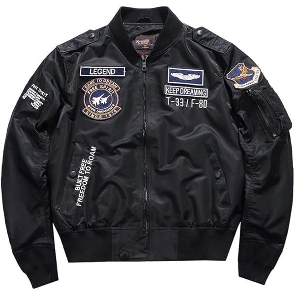 Amazon | [Miflaier] メンズ ジャケット MA-1 フライトジャケット 中綿